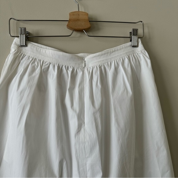 THEORY-WHITE Cotton Blend A-Line Skirt (Size:2) - Picture 5 of 9